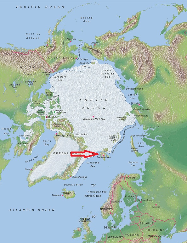 Karta över Arktis
