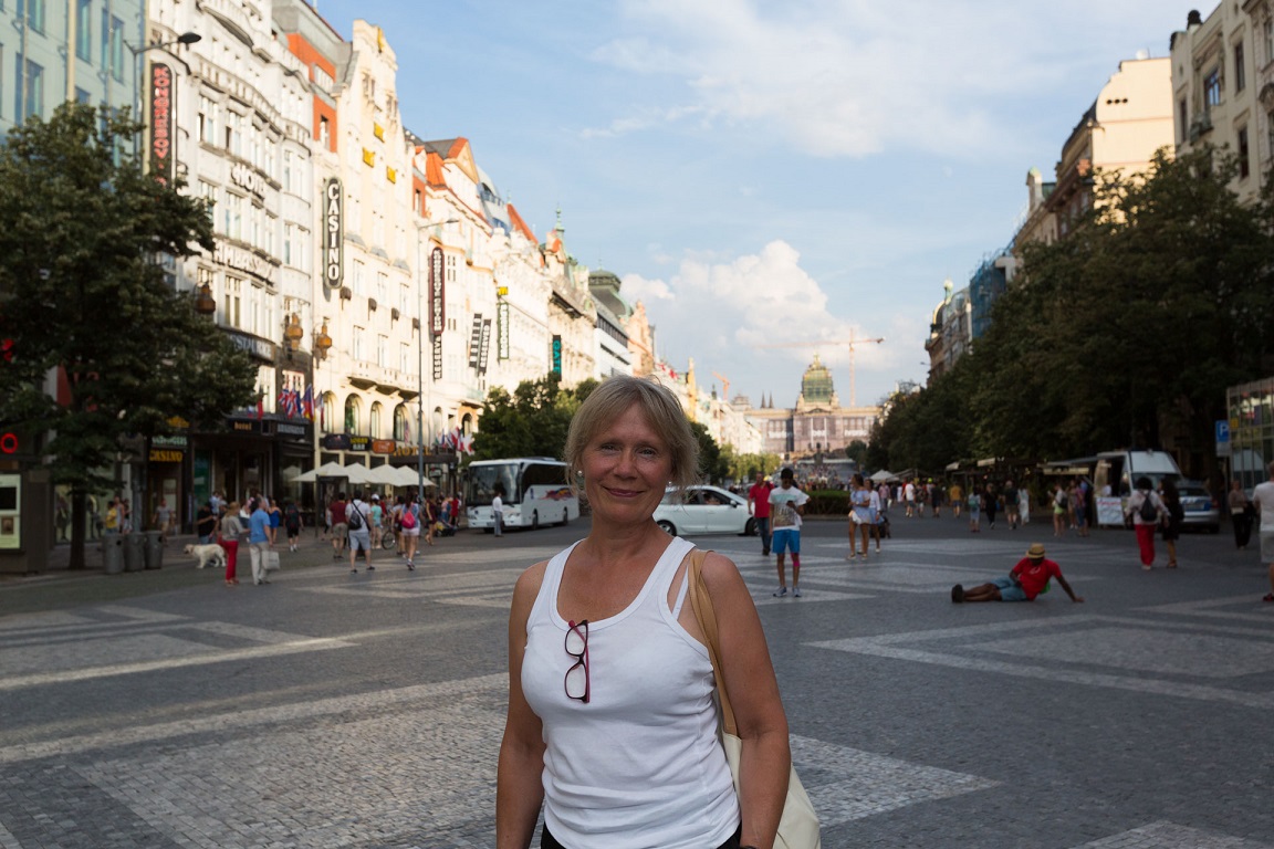 Gunsan vid Wenceslas Square (Václava-platsen)