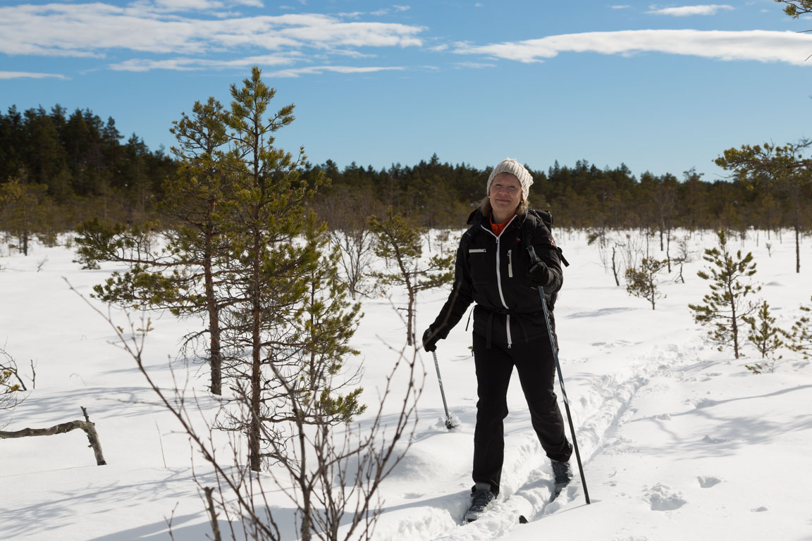 Myrar är härliga på skidor