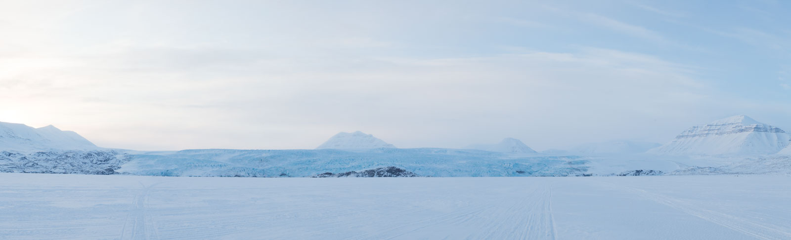 Panorama över Nordenskiöldbreen