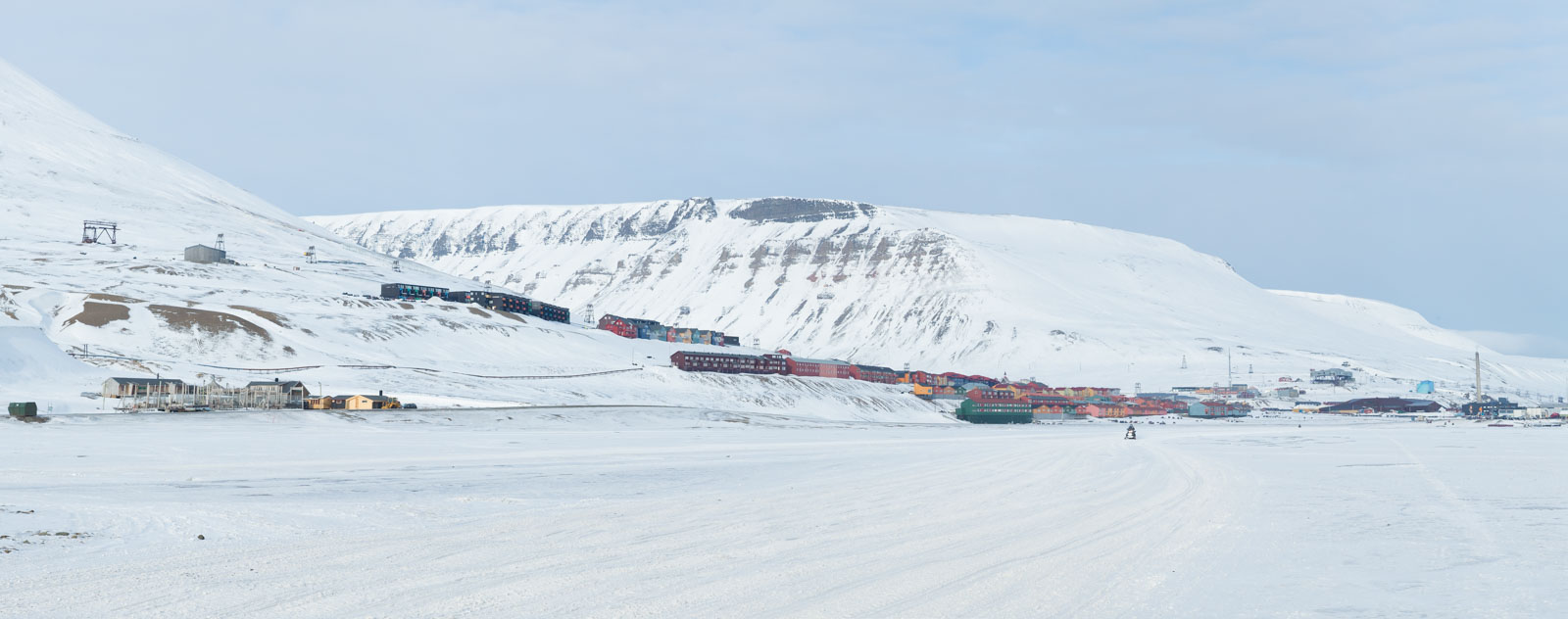 Panorama över Longyearbyen