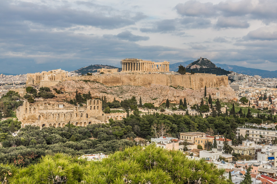 Akropolis sett från Filopappos kulle