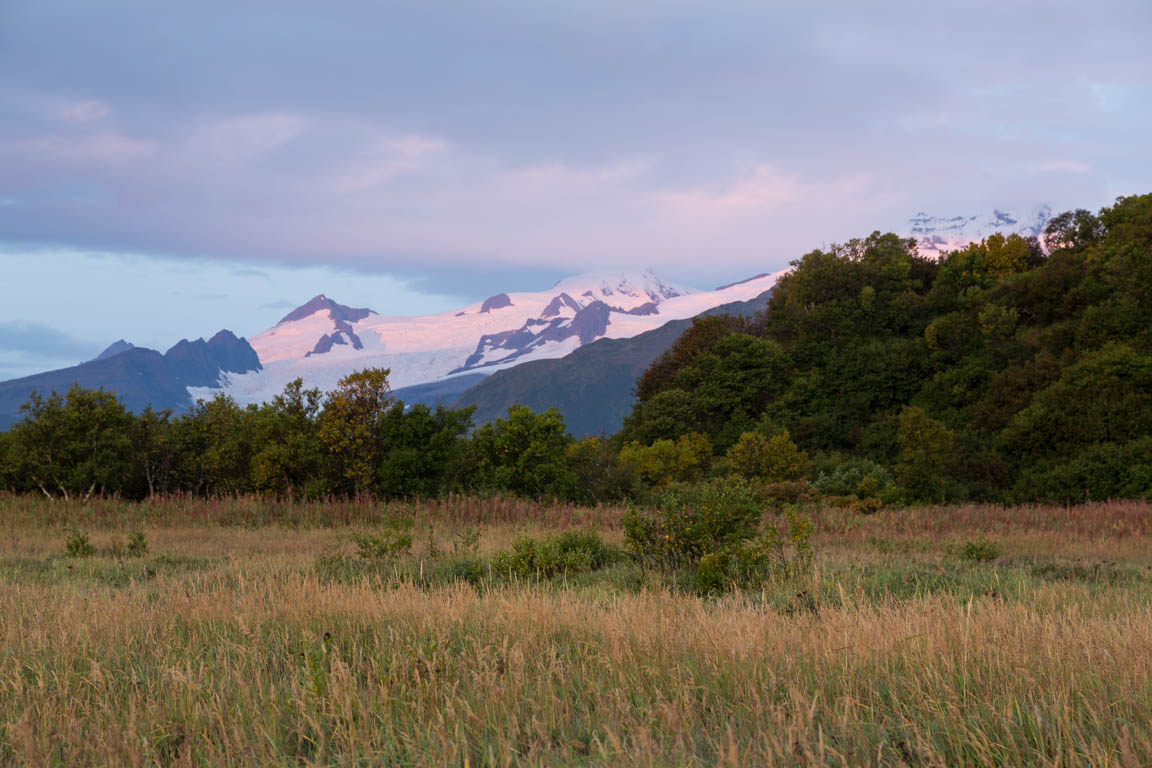 Vacker syn mot glaciären