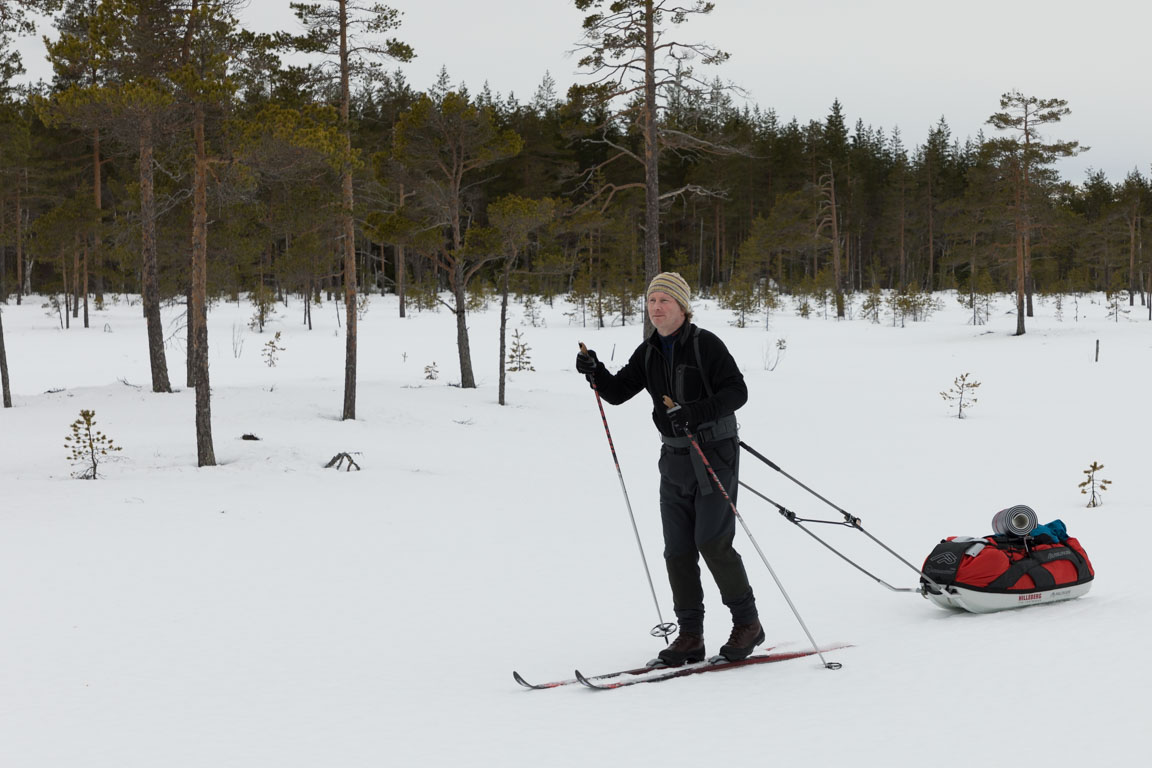 Till och med pulkan gled lätt (mot för tidigare turer)